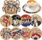 8 Pcs Patriotic 4th of July Vintage Diamond Art Coasters Kits with Holder DIY Independence Day Retro Diamond Art Coaster